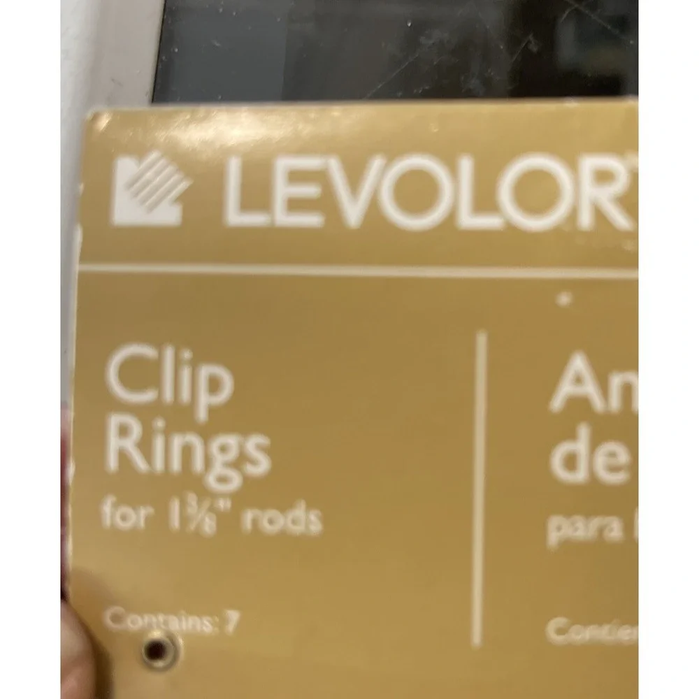 Levolor Espresso Wood Clip Rings for 1 3/8